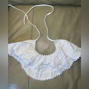 Victorias Secret White Ruffled Bikini top small